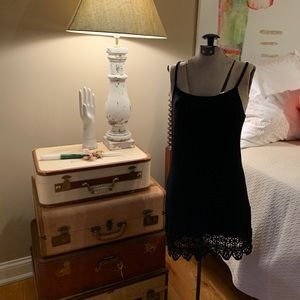 Black Lace Slip Dress